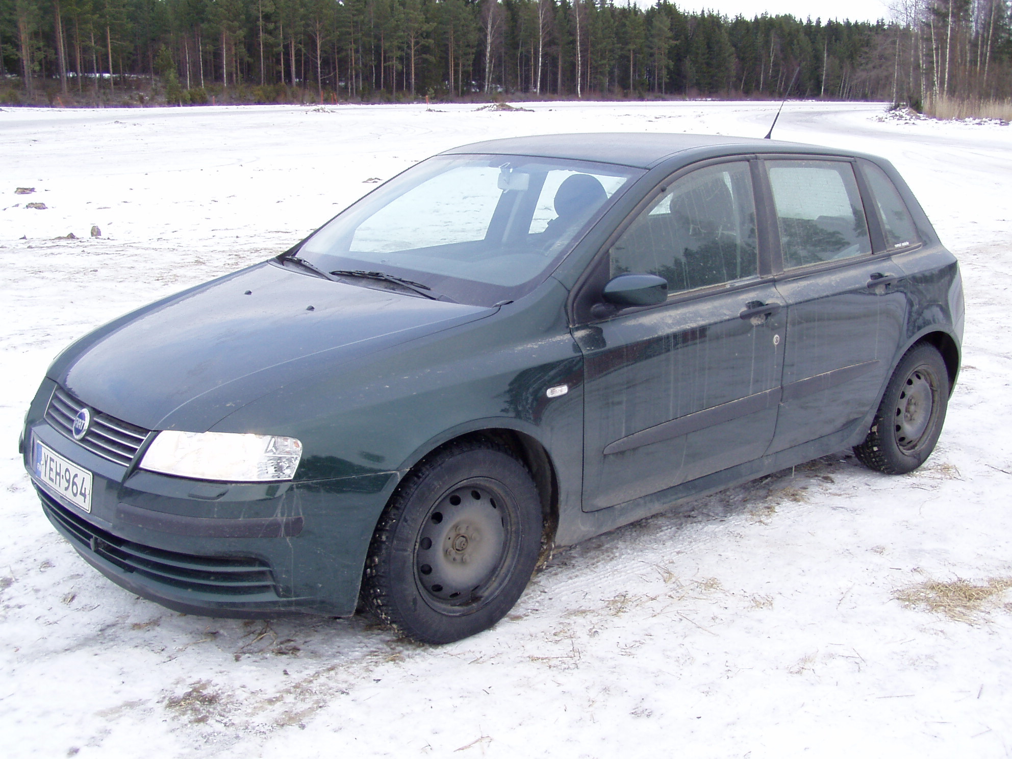 X-Treme talviajot 12.3.2005, Fiat Stilo 1.6 vihreÃ¤ talvella