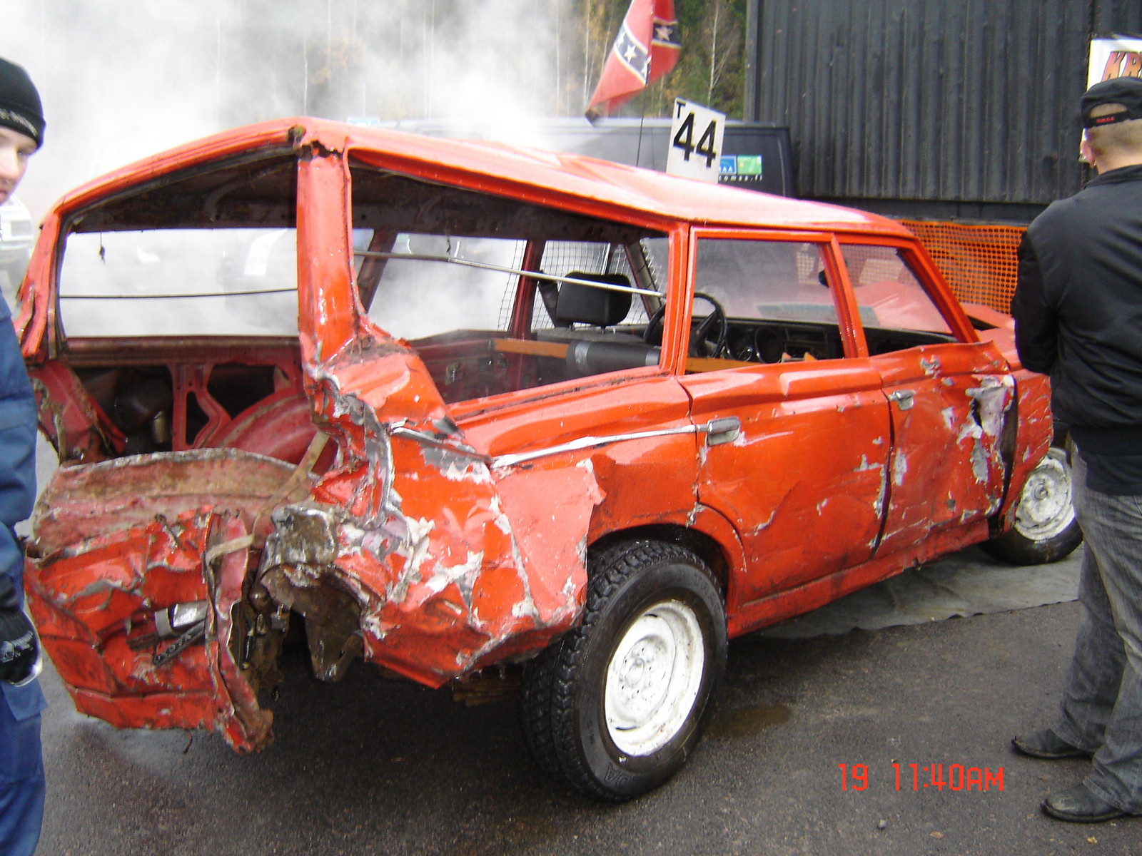 Romuralli 19.10.2008 Lahti, Toyota Crown tuhottuna
