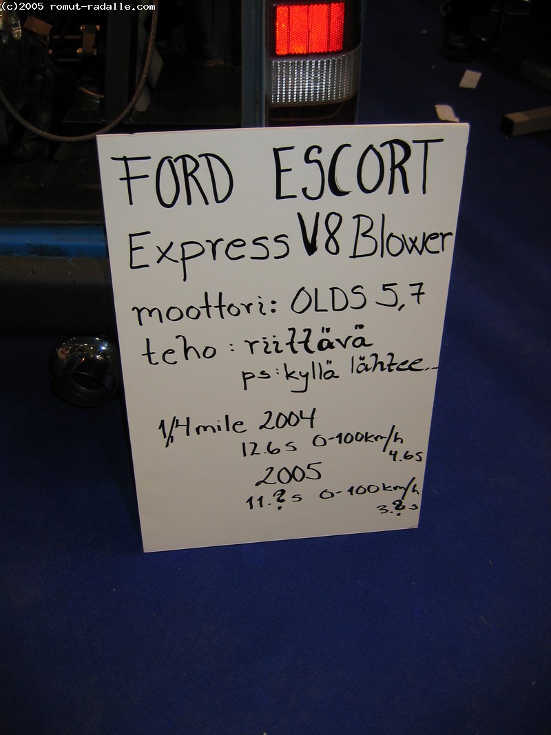 Ford Escort Express V8 Blower. Olds 5.7 moottori