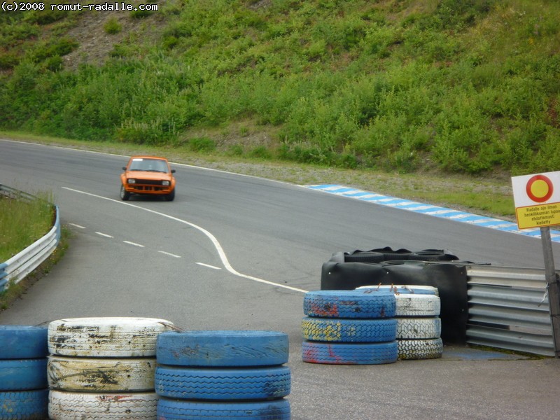 Orange Corolla Drifting