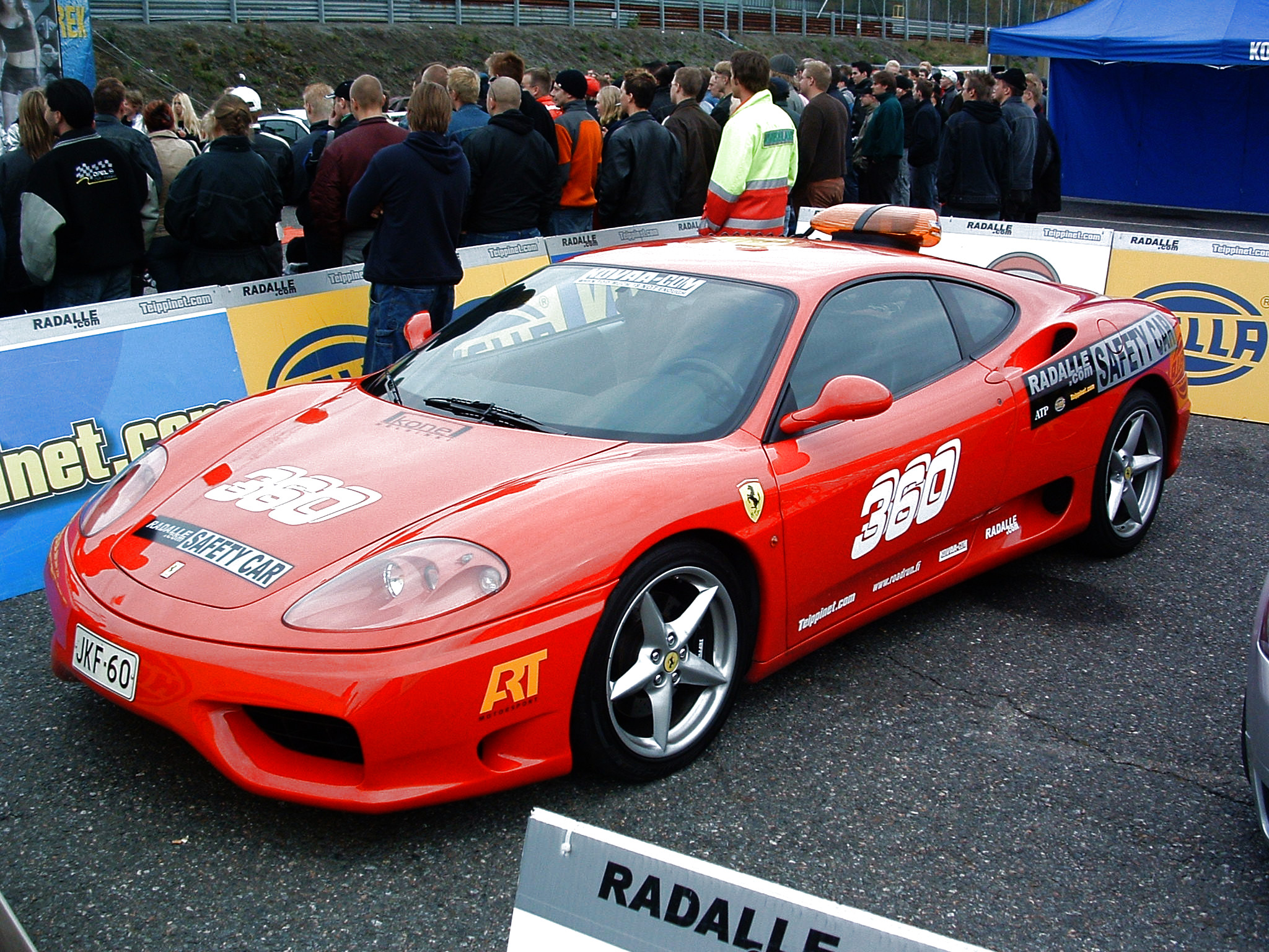 Radalle.com ratapÃ¤ivÃ¤ 3.10.2004, Ferrari 360 modena F131 3.6 radalle.com Safety Car