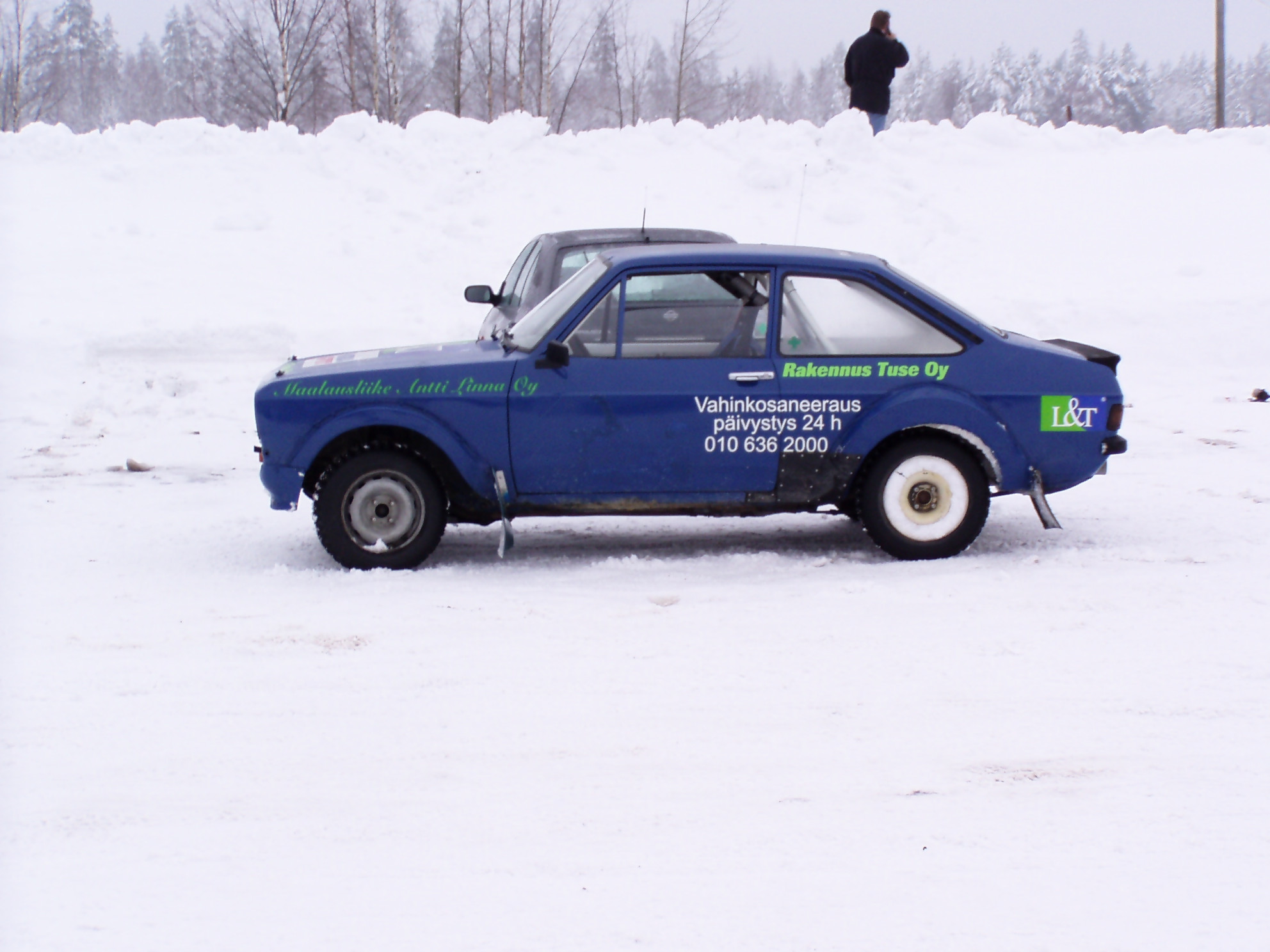 Radalle.com jÃ¤Ã¤ratapÃ¤ivÃ¤t 5.2.2005, HyvinkÃ¤Ã¤, Ford Escort MKII