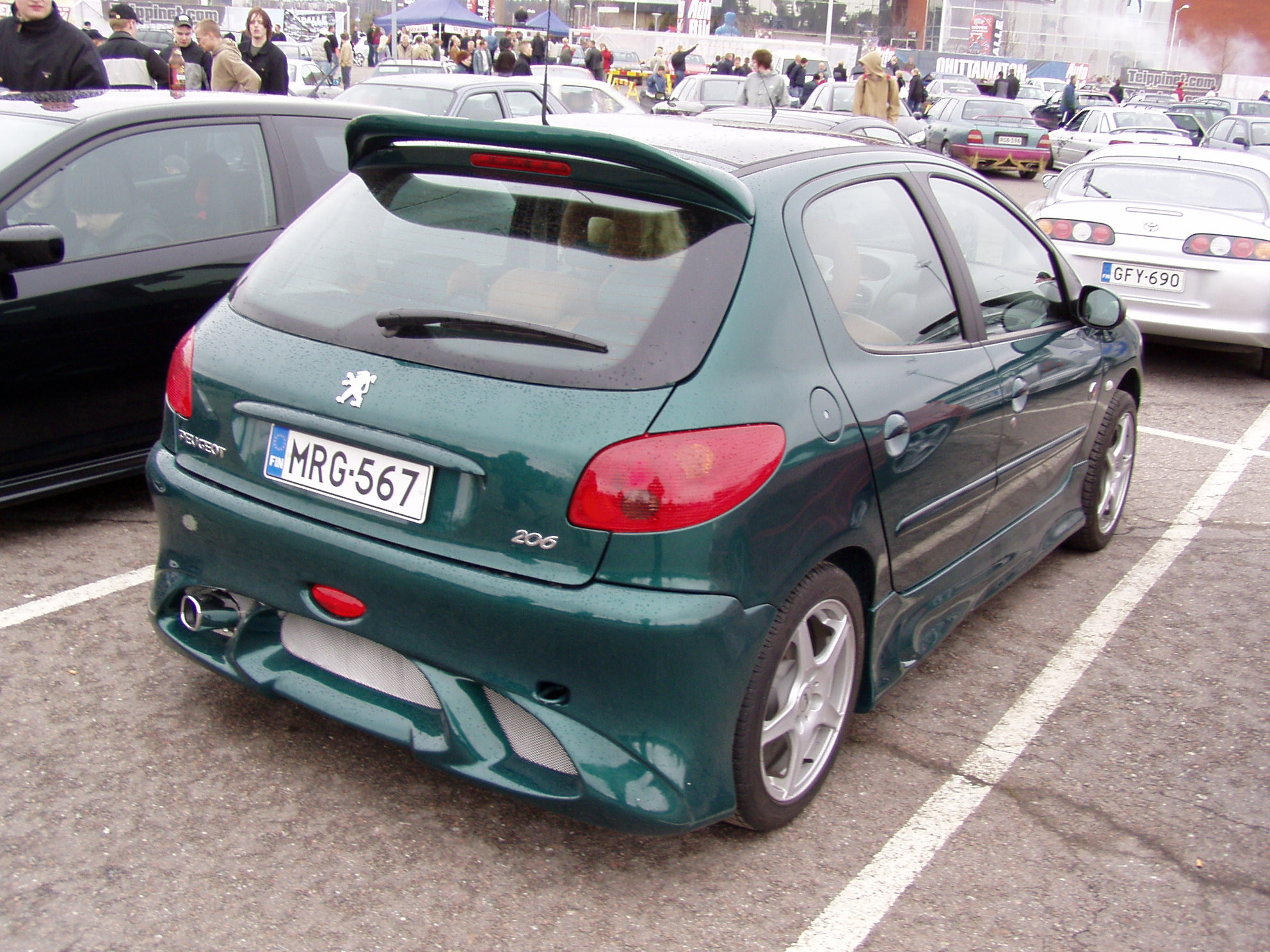 Radalle.com 7.5.2005 Artukainen, VihreÃ¤ Peugeot 206 Tuning