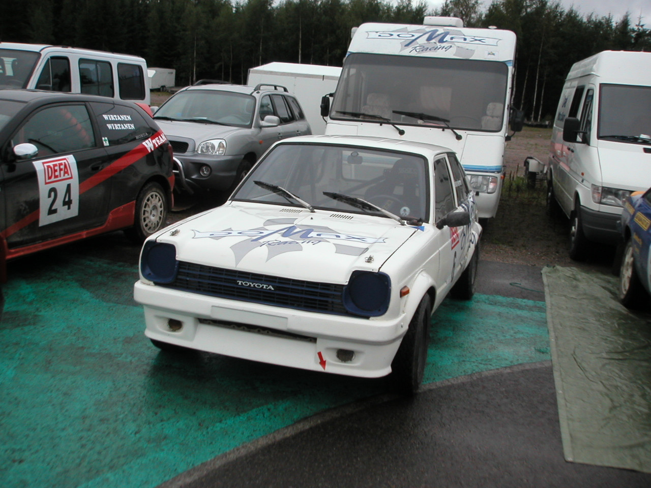 Defa-Sprint 14.8.2005 Vantaan vauhtipuisto, Toyota Starlet, valkoinen KP60