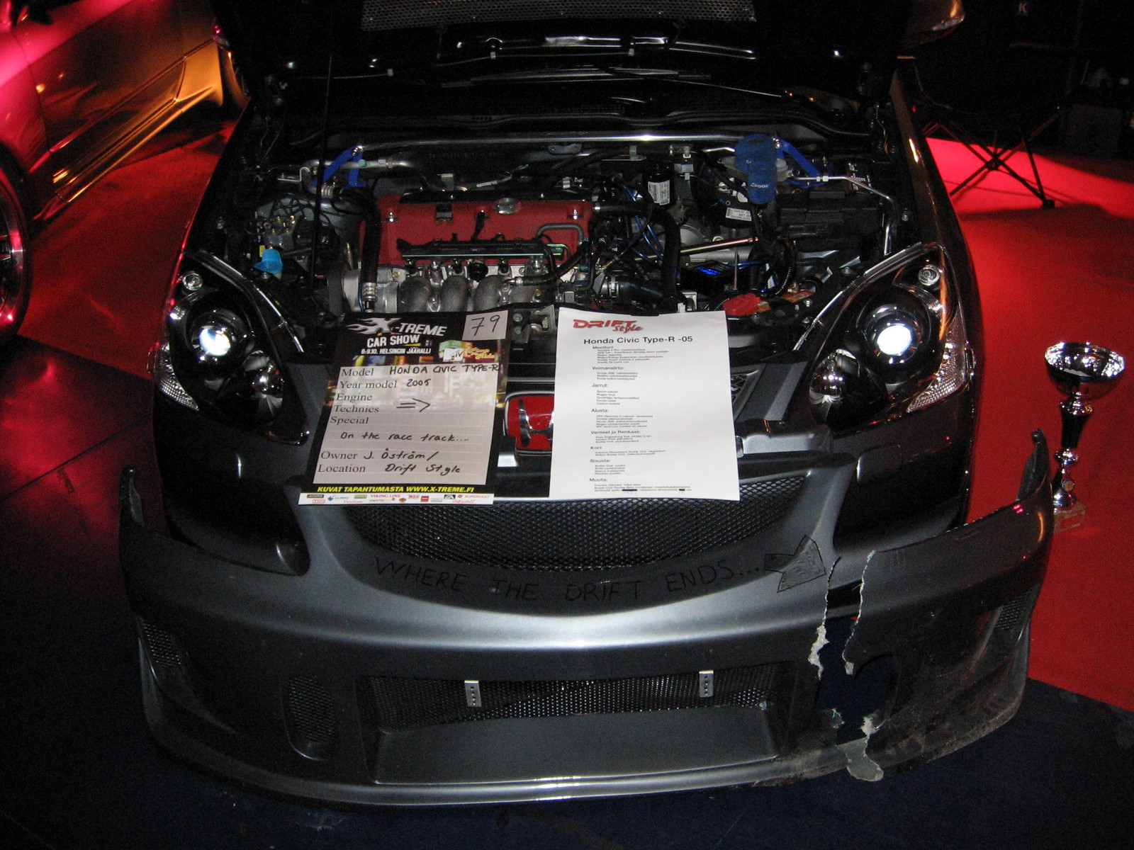 X-treme Car Show 9.10.2005, Honda Civic Type-R -05 moottori