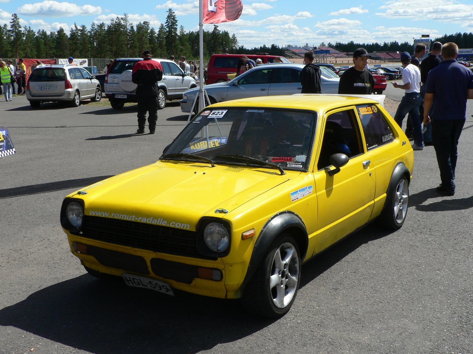 X-Treme ratapÃ¤ivÃ¤t 15.7.2006 Alastaro, Toyota Starlet, keltainen