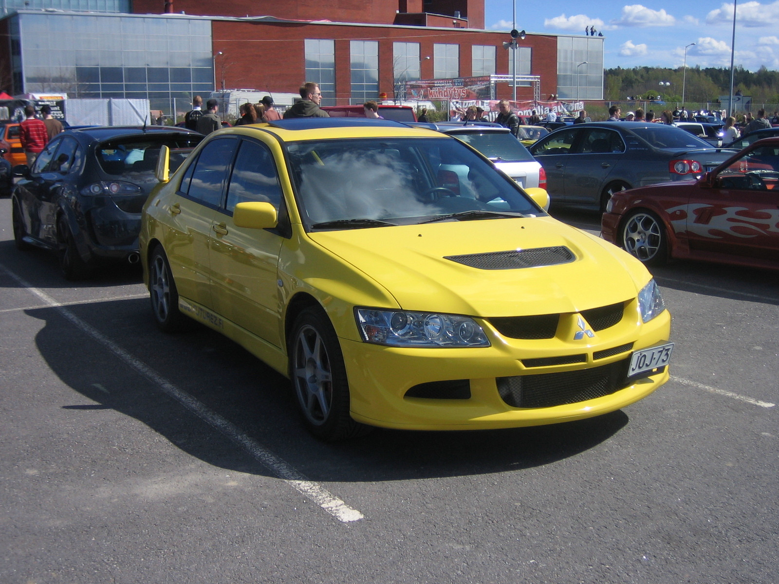 Radalle.com 12.5.2007 Artukainen, Keltainen Mitsubishi Lancer Evo IIX