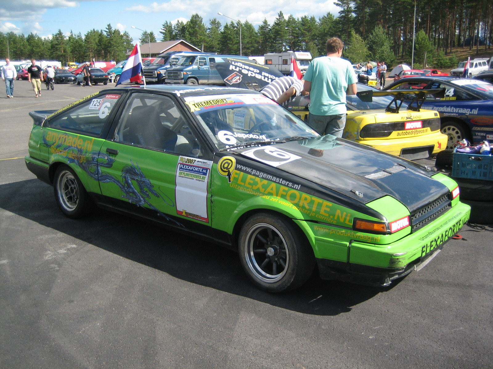 X-treme ratapÃ¤ivÃ¤t alastaro 21-22. 7.2007, GT Corolla AE86 VihreÃ¤