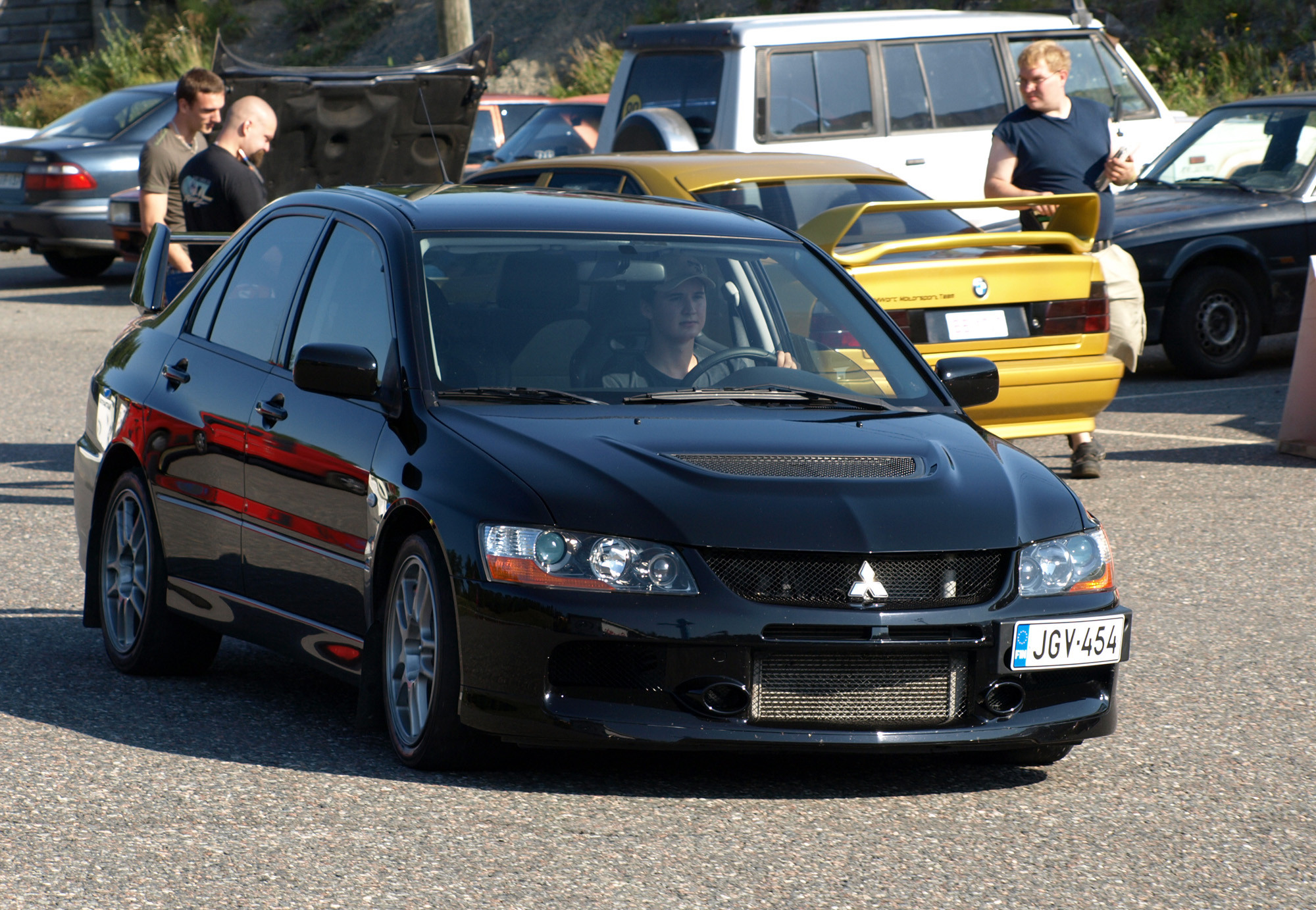 Radalle.com Ahvenisto 11.8.2007, Musta Mitsubishi Lancer Evo IX