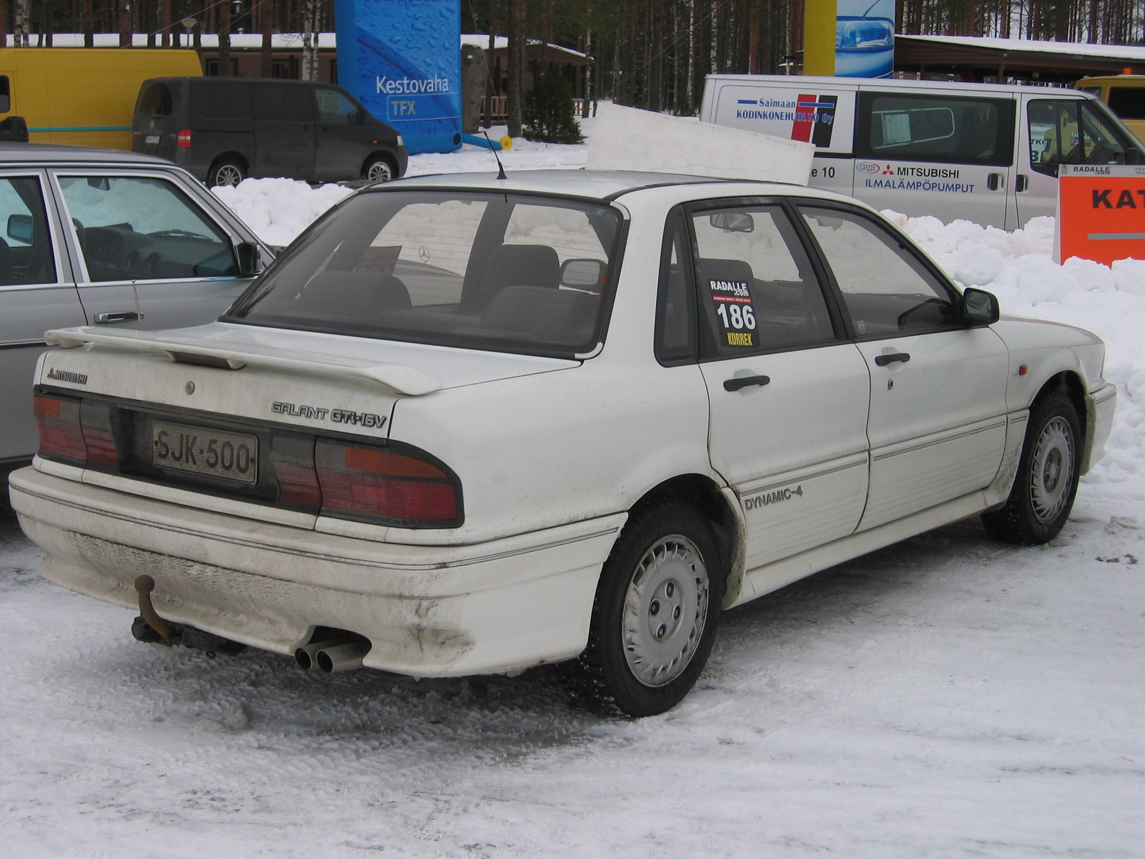 Radalle.com imatra 8.3.2008, Valkoinen Mitsubishi Galant GTi-16v Dynamic-4