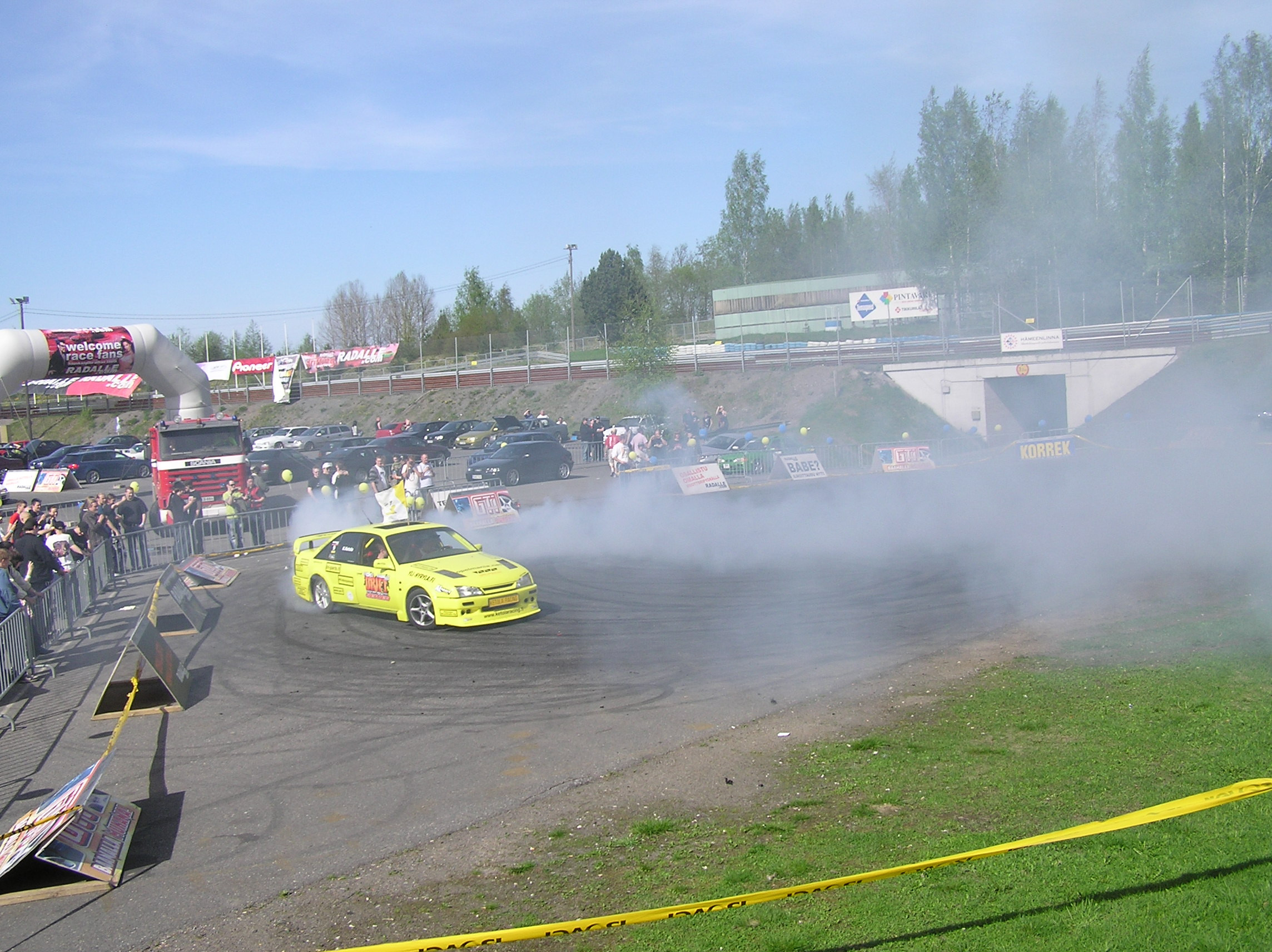 Ahveniston ratapÃ¤ivÃ¤ 10.5.2008, Ketola Opel Omega burning