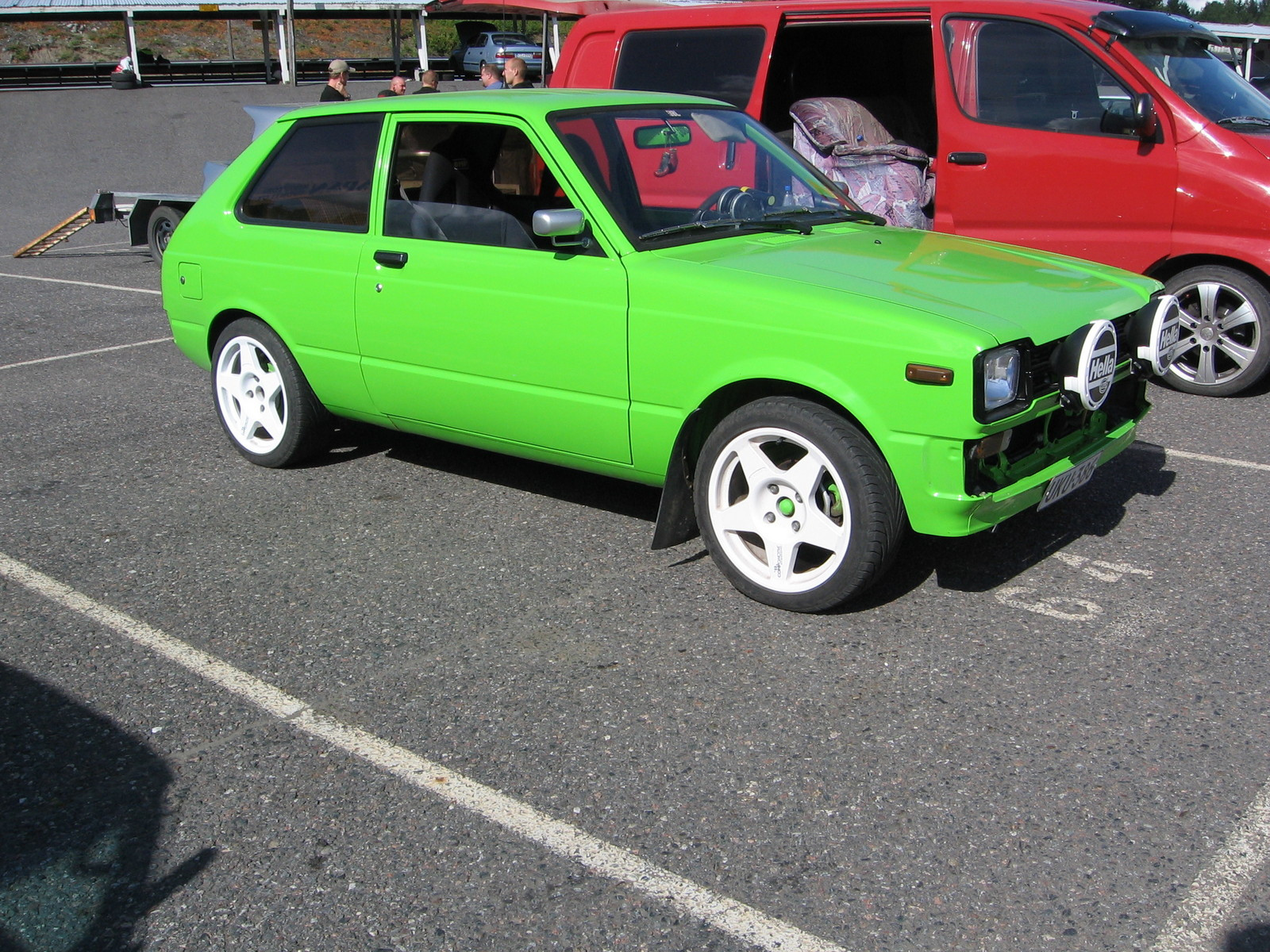 Fintoys ratapÃ¤ivÃ¤ Ahvenisto 2.8.2008, Lime-VihreÃ¤ Toyota Starlet