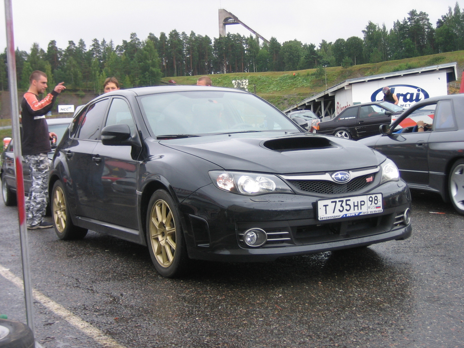 Radalle.com Ahvenisto 9.8.2008, Musta Subaru Impreza Sti