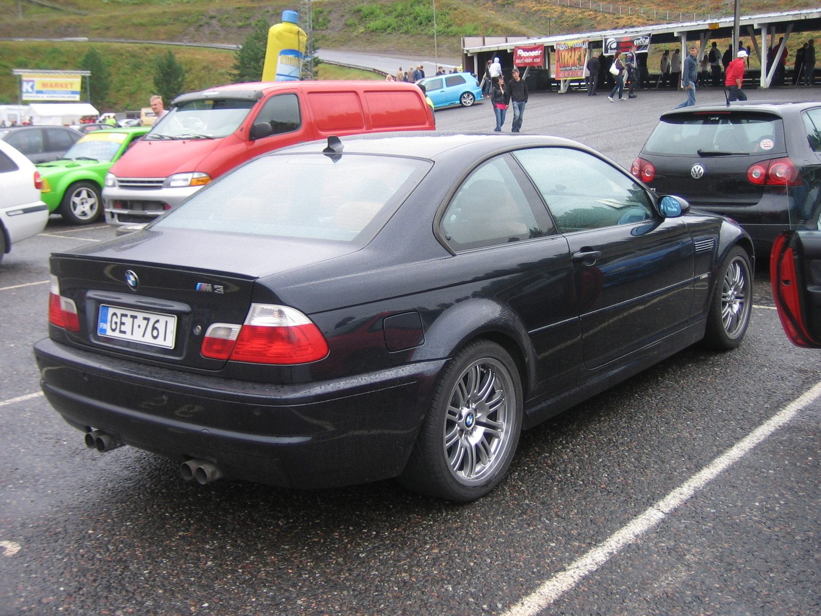 Radalle.com Ahvenisto 9.8.2008, Musta BMW E46 M3 Coupe