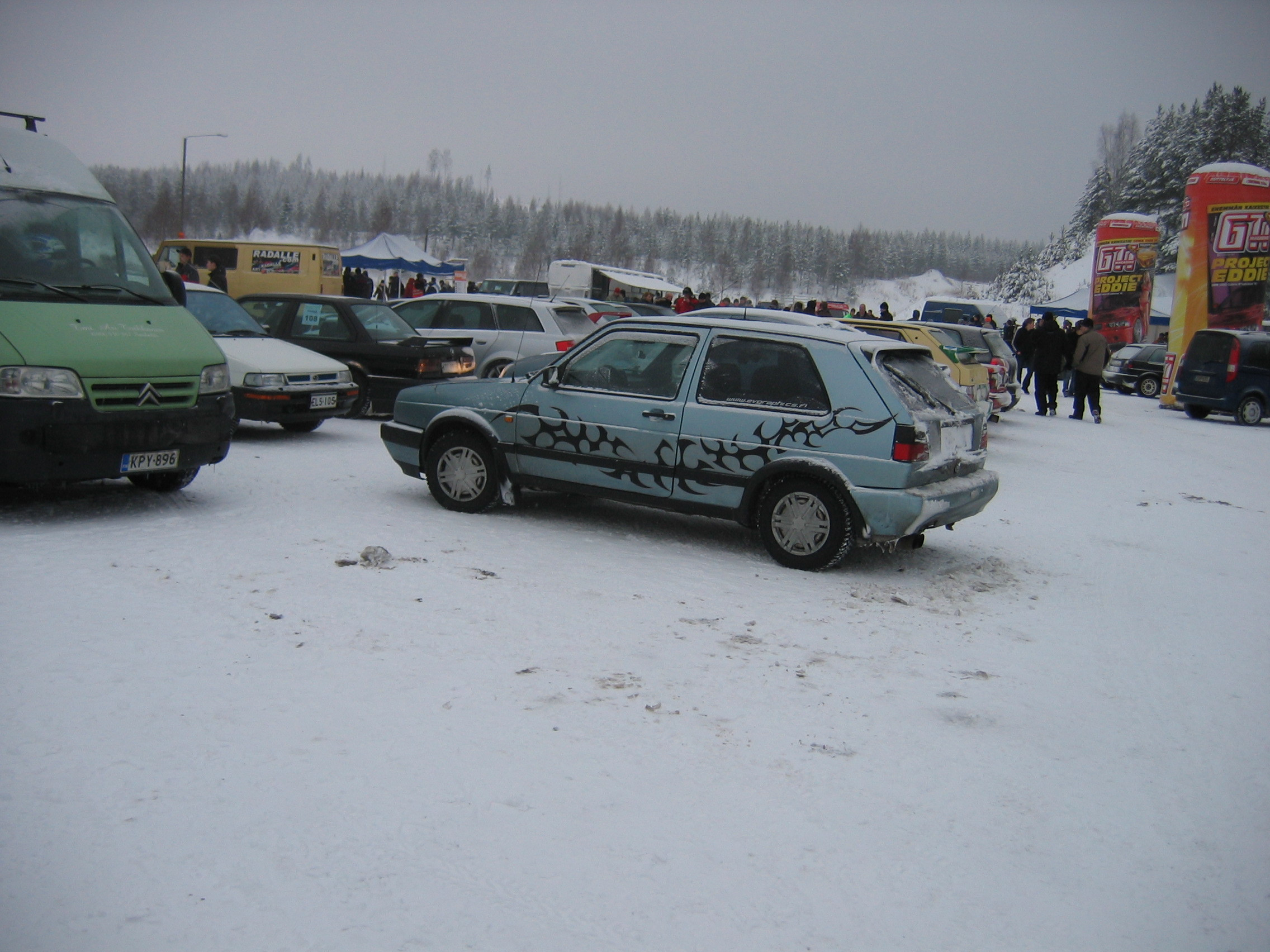 Lasol jÃ¤Ã¤ratapÃ¤ivÃ¤ joutsa 7.2.2009, VW Golf