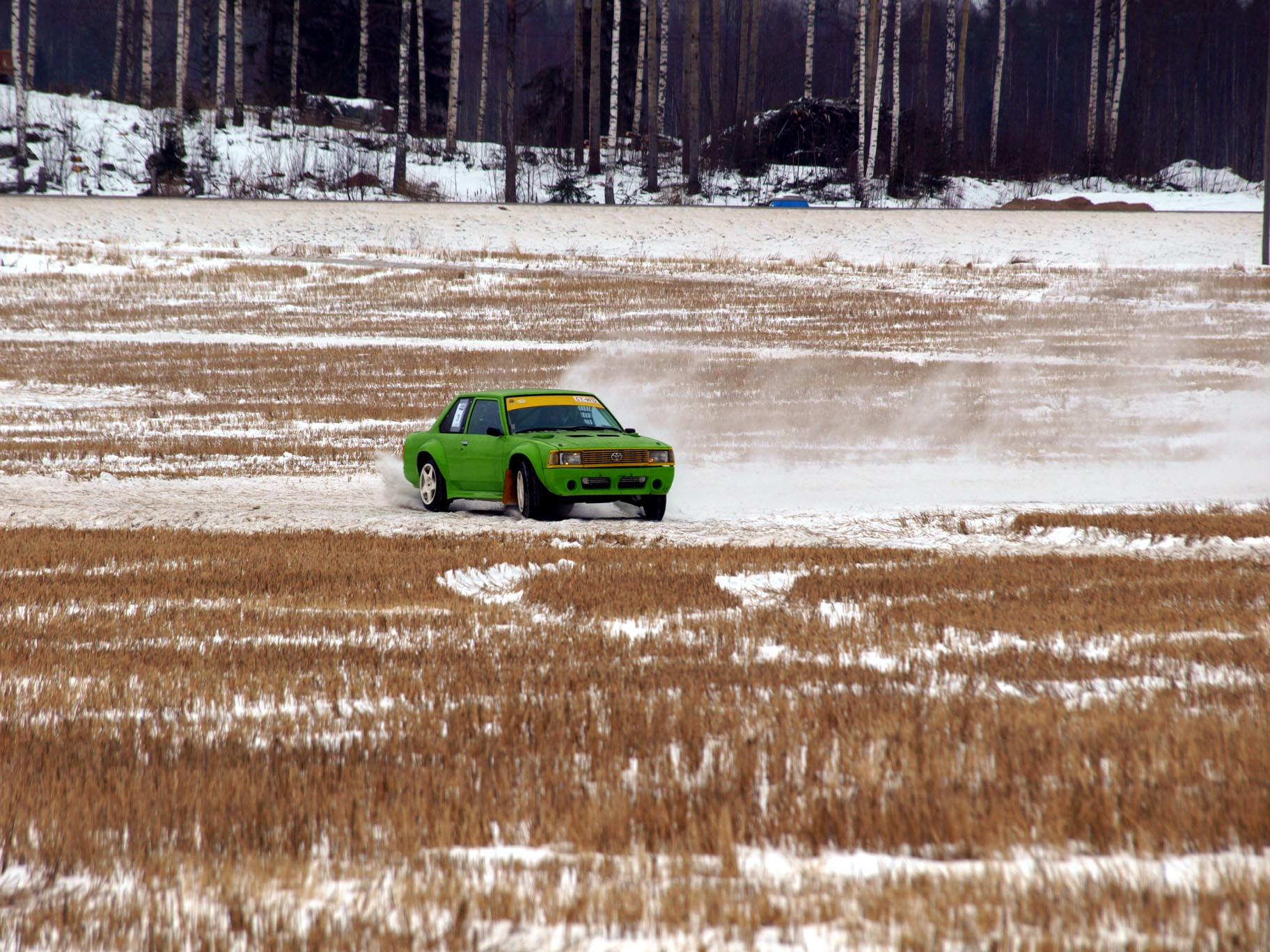 Radalle.com jÃ¤Ã¤ratapÃ¤ivÃ¤ Pukkila 14.2.2009, Corolla luisussa