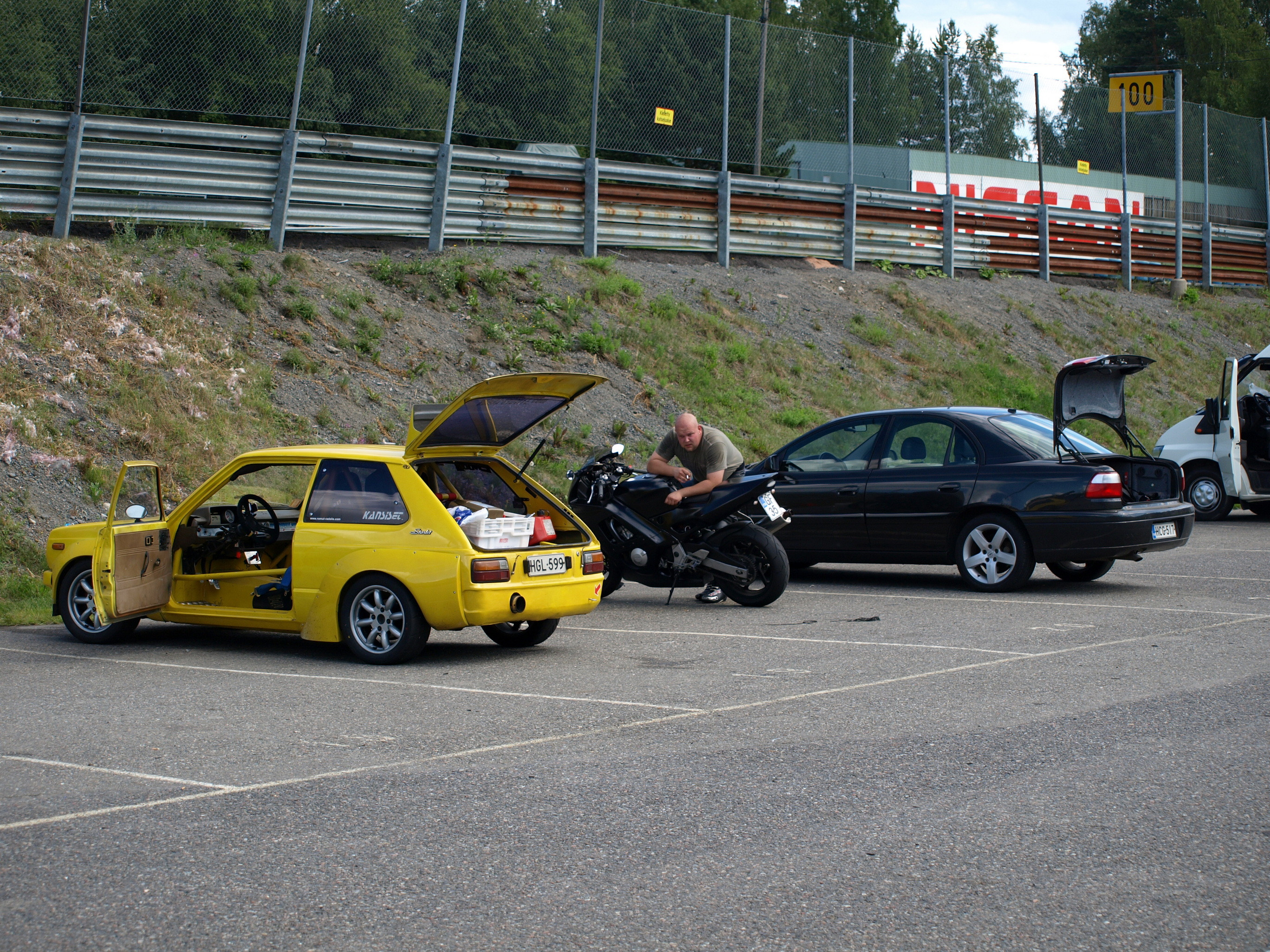 Ahvenistolla 27.7.2009, Romut-radalle varikko