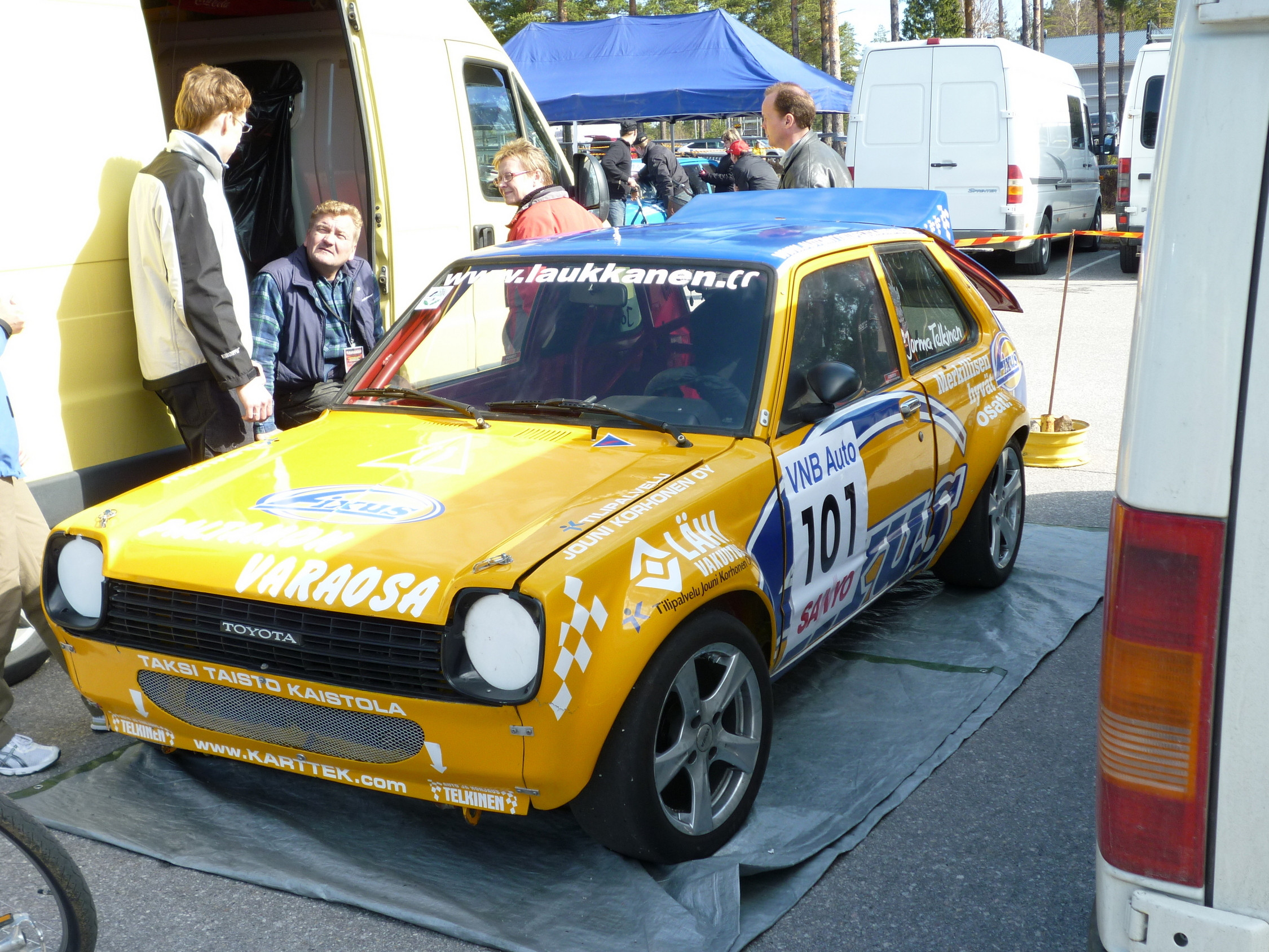 Future rallisprint HorsbÃ¤ck 25.04.2010, Toyota Starlet KP60 ralliauto