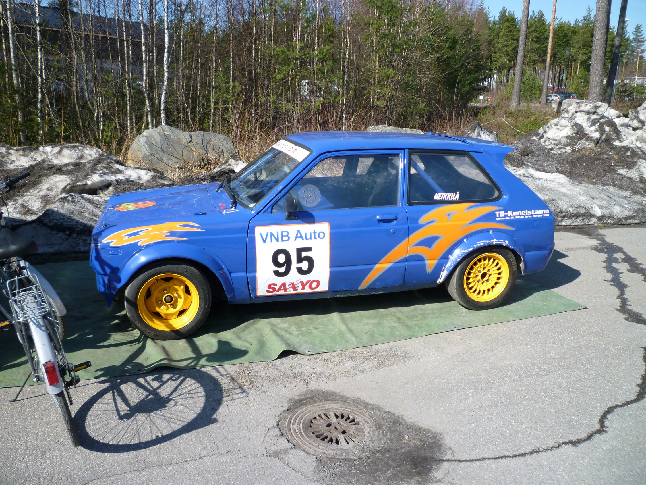 Future rallisprint HorsbÃ¤ck 25.04.2010, Sininen Starlet, heikkilÃ¤