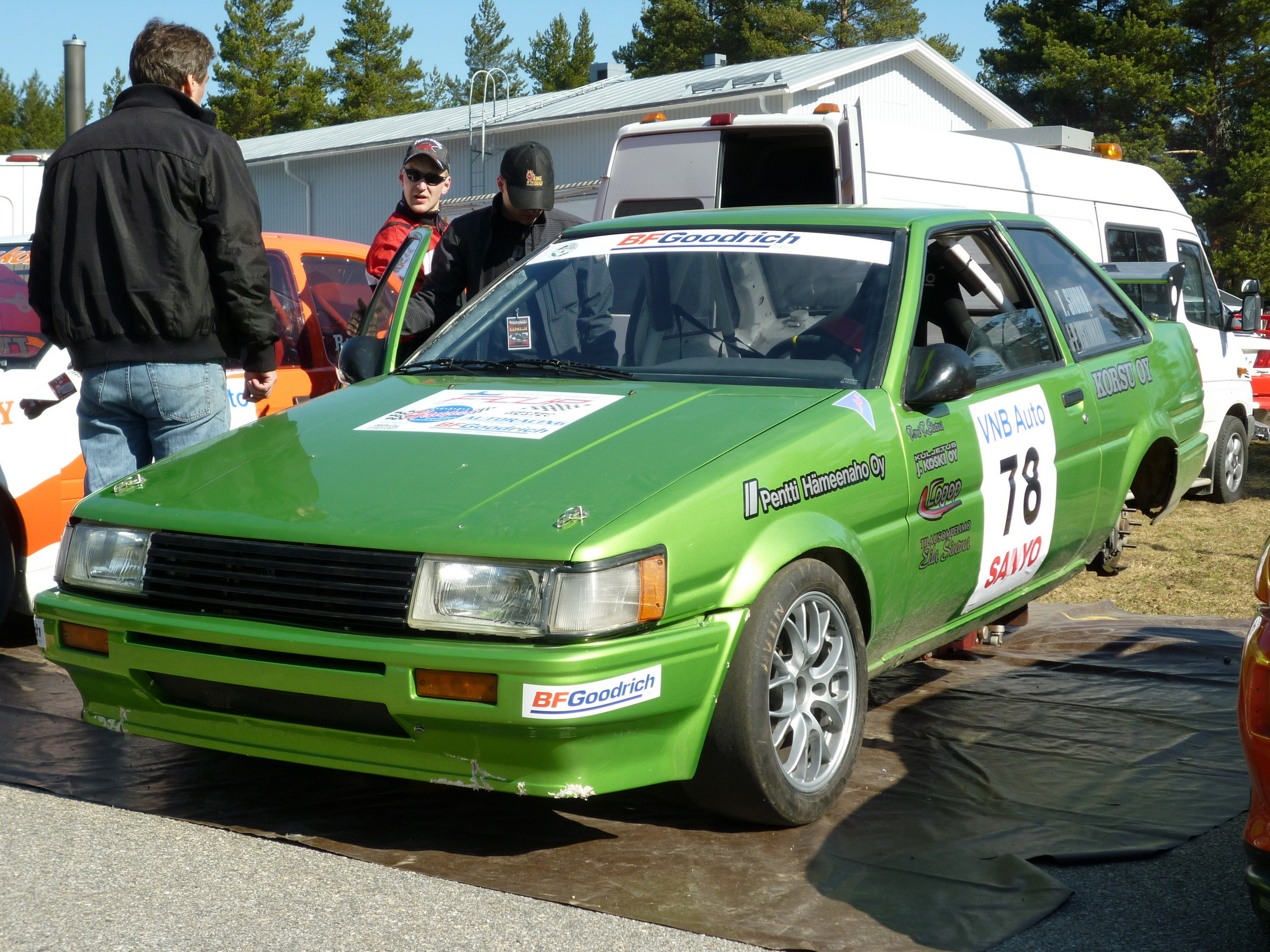 Future rallisprint HorsbÃ¤ck 25.04.2010, VihreÃ¤ GT-Corolla kilpuri