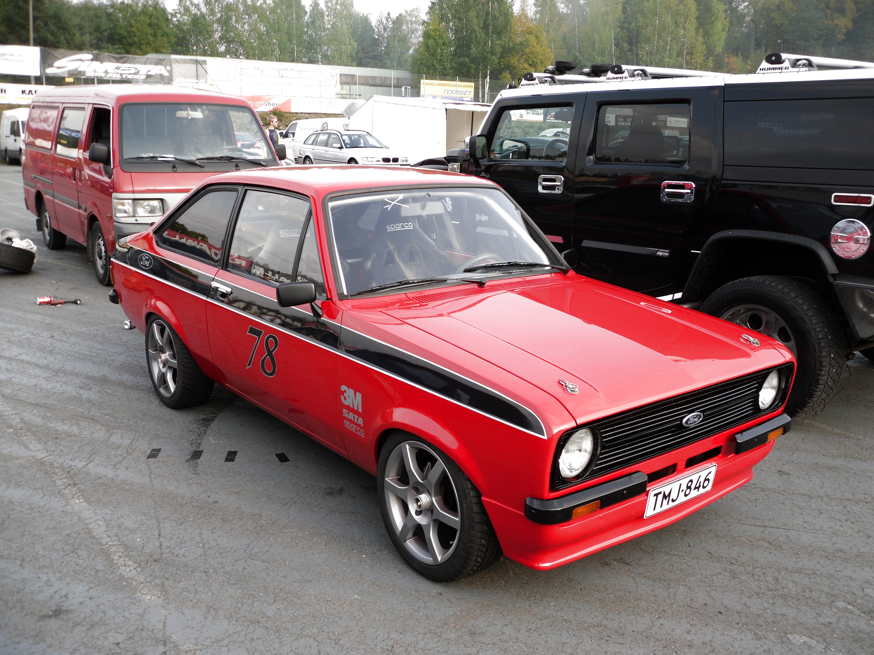 Radalle.com finals Ahvenisto 25.9.2010, Ford Escort MK2, Punainen 