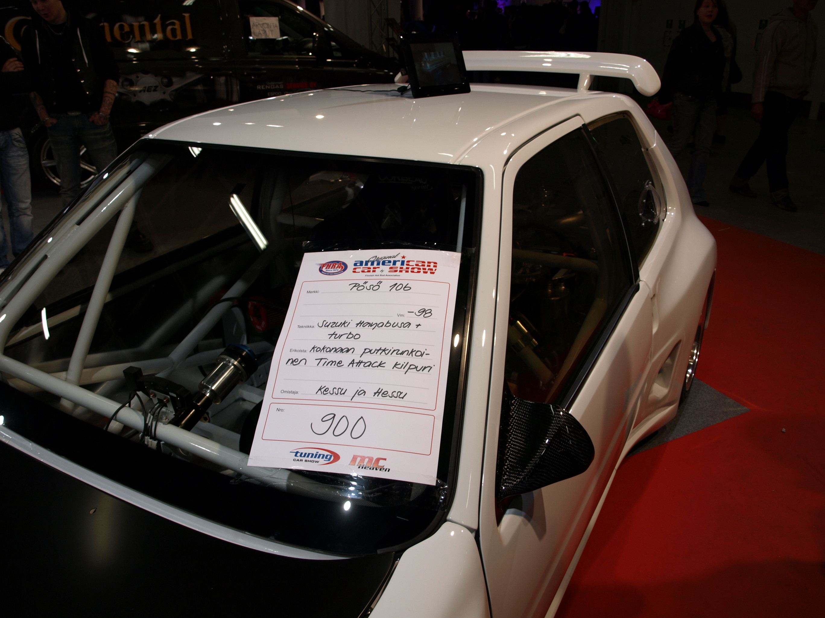 ACS 2011 American Car Show, Peugeot "pÃ¶sÃ¶" 106 -98. Suzuki Hayabusan turbomoottori. Kokonaan putkirunkoinen Time Attack Kilpuri.