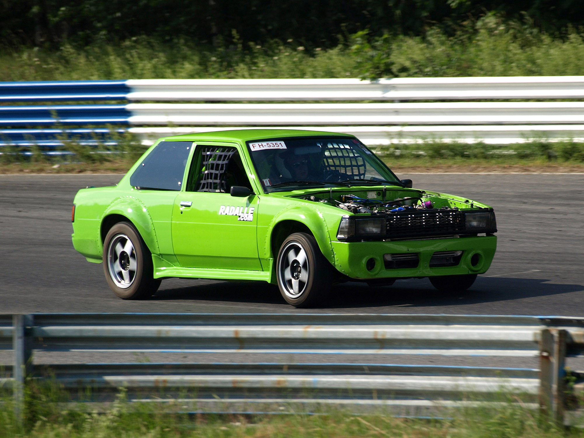 Radalle.com Ahvenisto 2.7.2011, VihreÃ¤ Toyota Corolla KE70 4AGE turbo