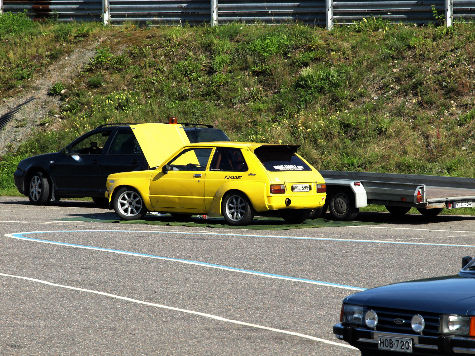 Fintoys ratapÃ¤ivÃ¤ 24.8.2013 Ahvenisto Race Circuit, Starlet, keltainen