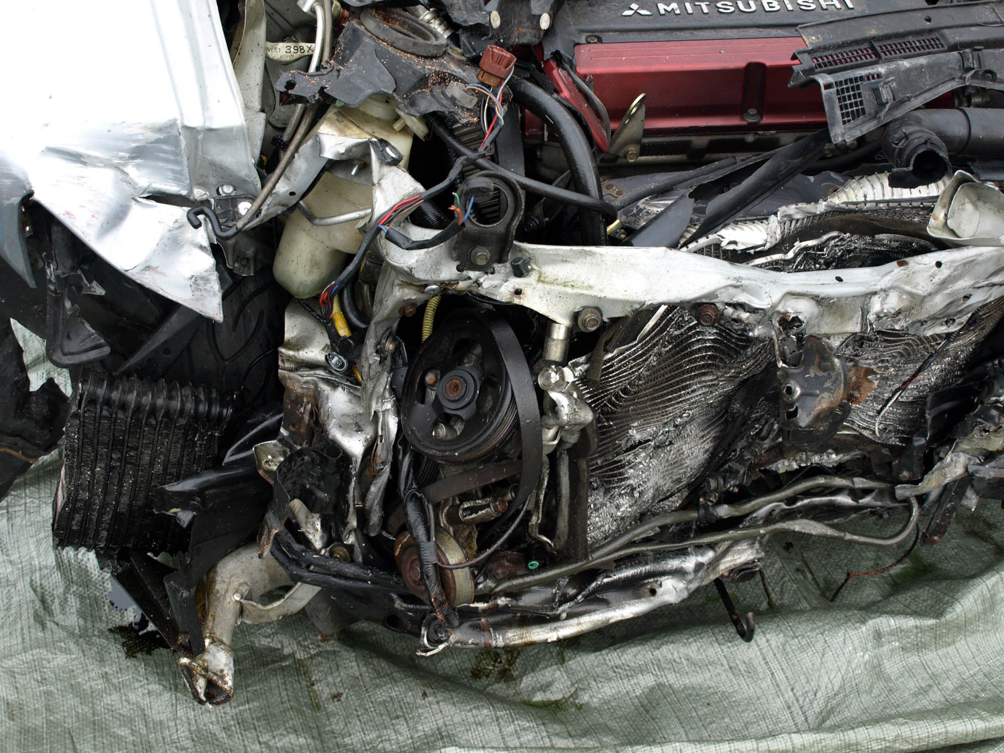 Radalle.com Ahvenisto Finals 28.9.2013, Timeattack OMT, Evo crashed, Mitsubishi Lancer EVO VIII