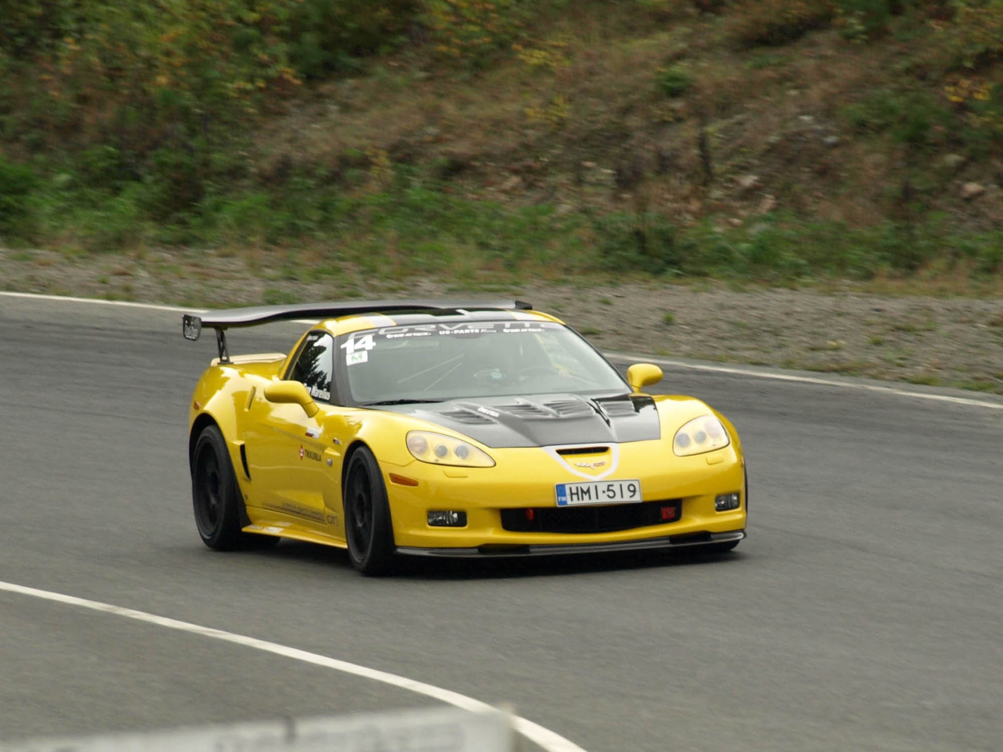 Radalle.com Ahvenisto Finals 28.9.2013, Timeattack OMT, Keltainen Chevrolet Corvette ZR-1