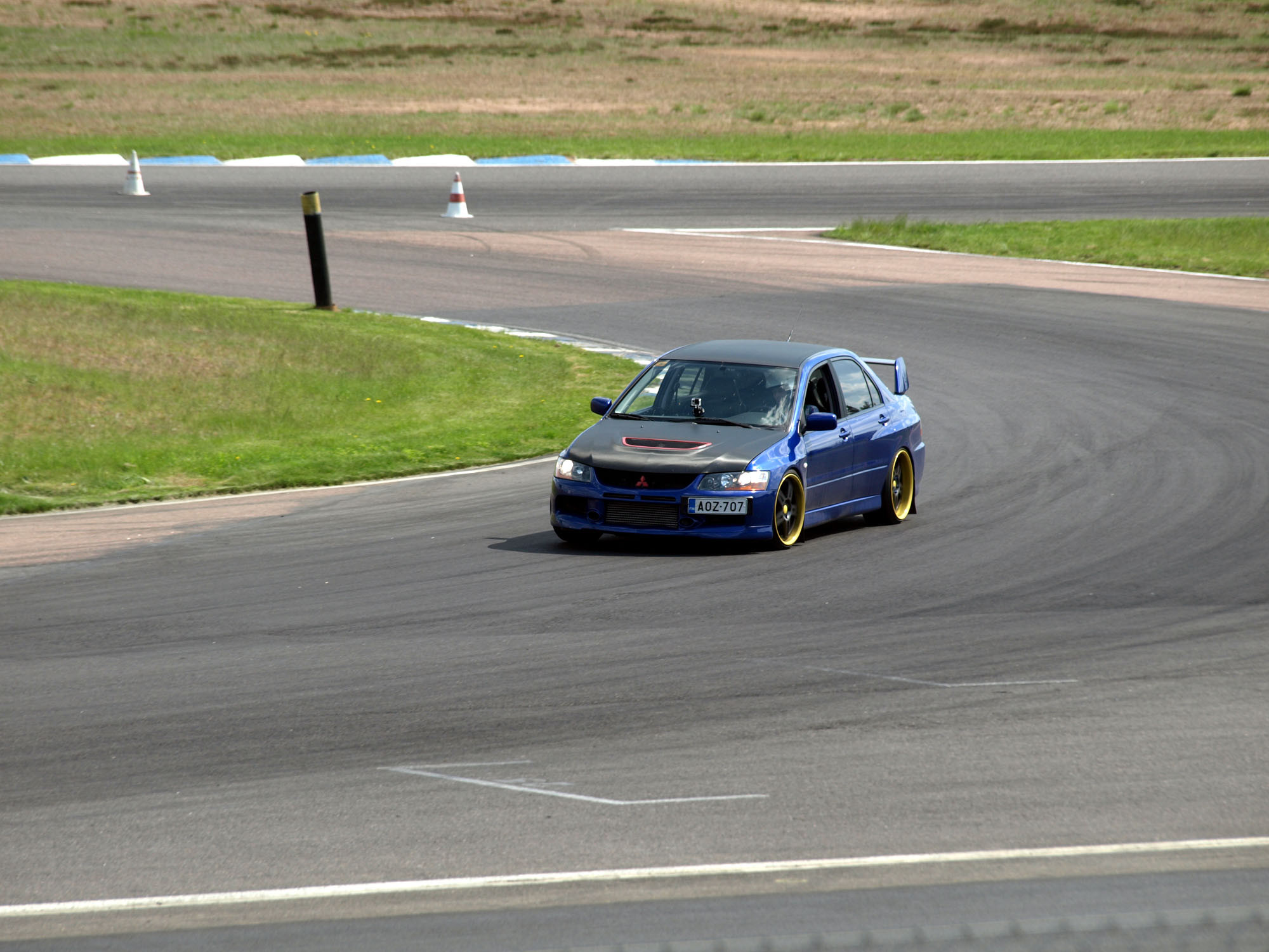 Fintoys ratapÃ¤ivÃ¤ 23.5.2014 Alastaro Circuit, Sininen Mitsubishi Lancer Evolution 9