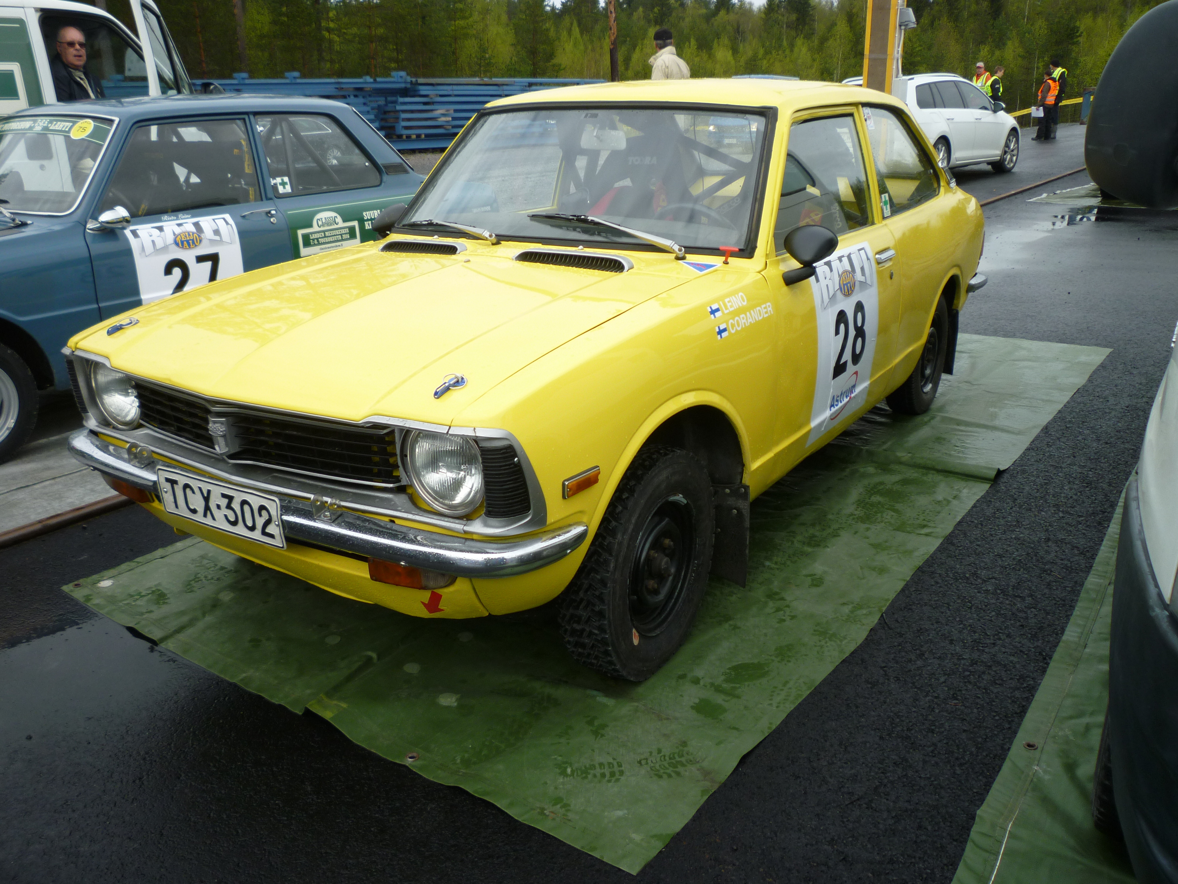 Historic ralli Corolla KE20 -74, Toyota Corolla KE20 historic rally car