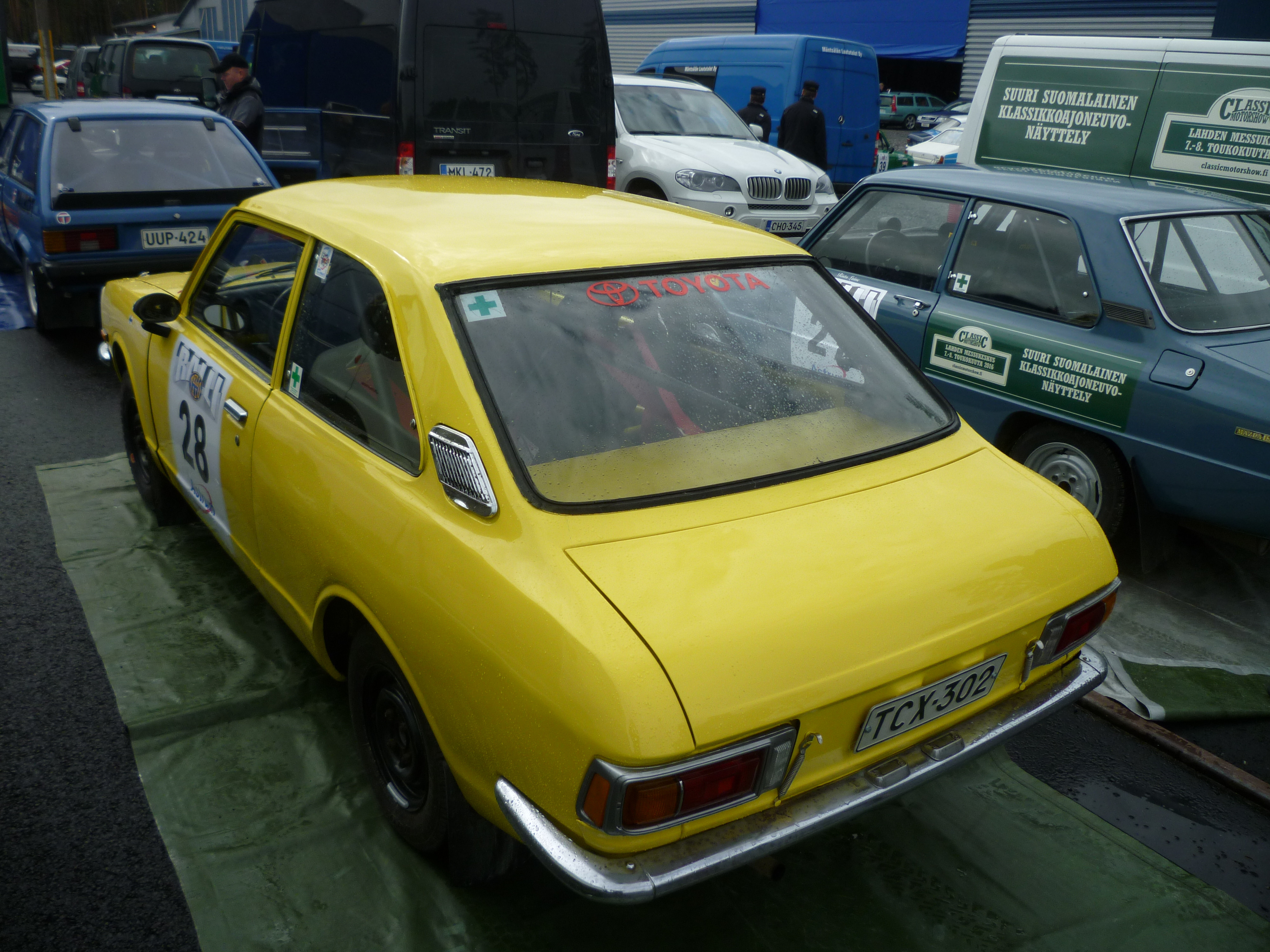 Historic ralli Corolla KE20 -74, Corollan takakulma