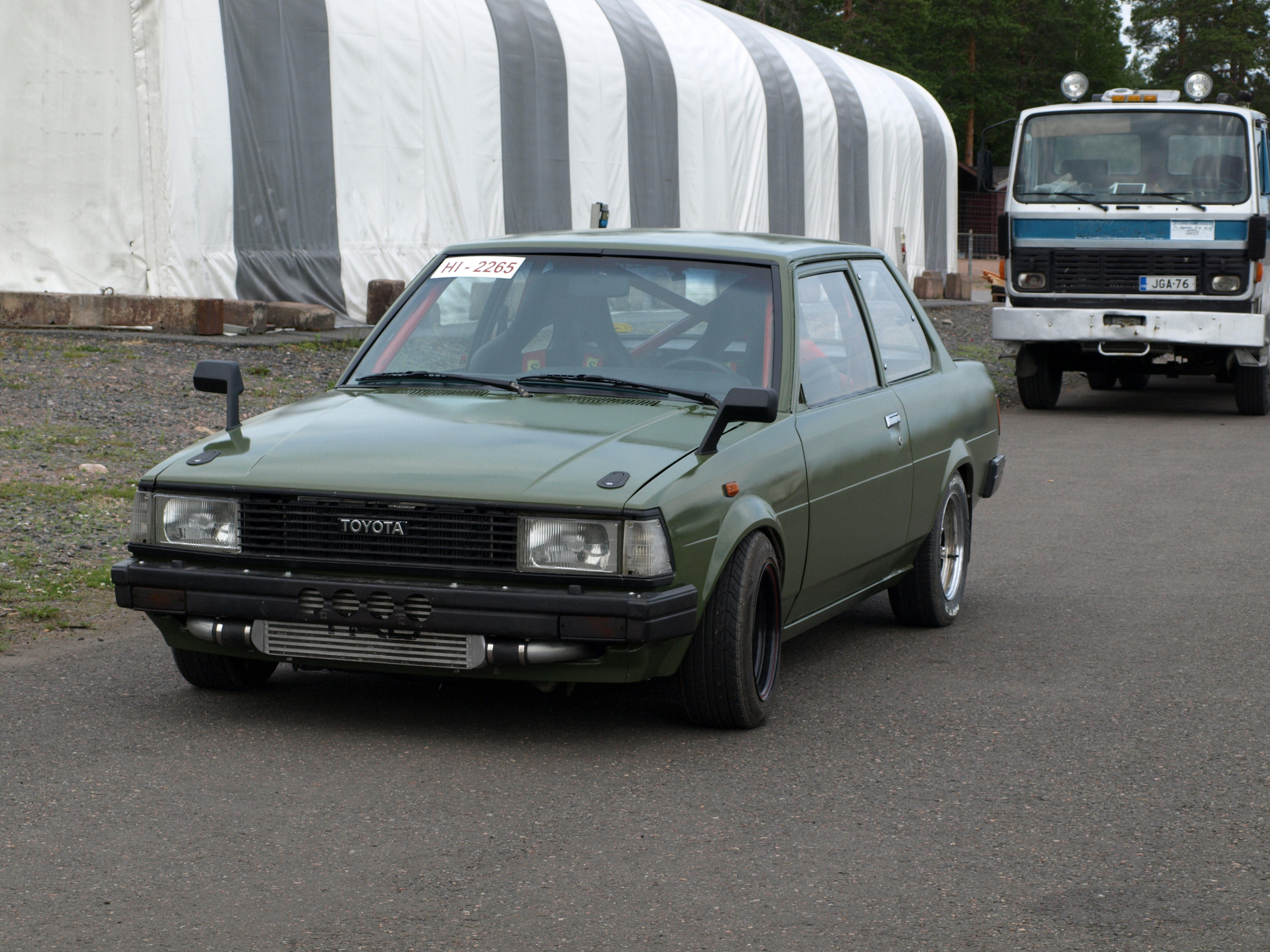 Fintoys ratapÃ¤ivÃ¤ 1.7.2016 Alastaro Circuit, Toyota Corolla DX vihreÃ¤