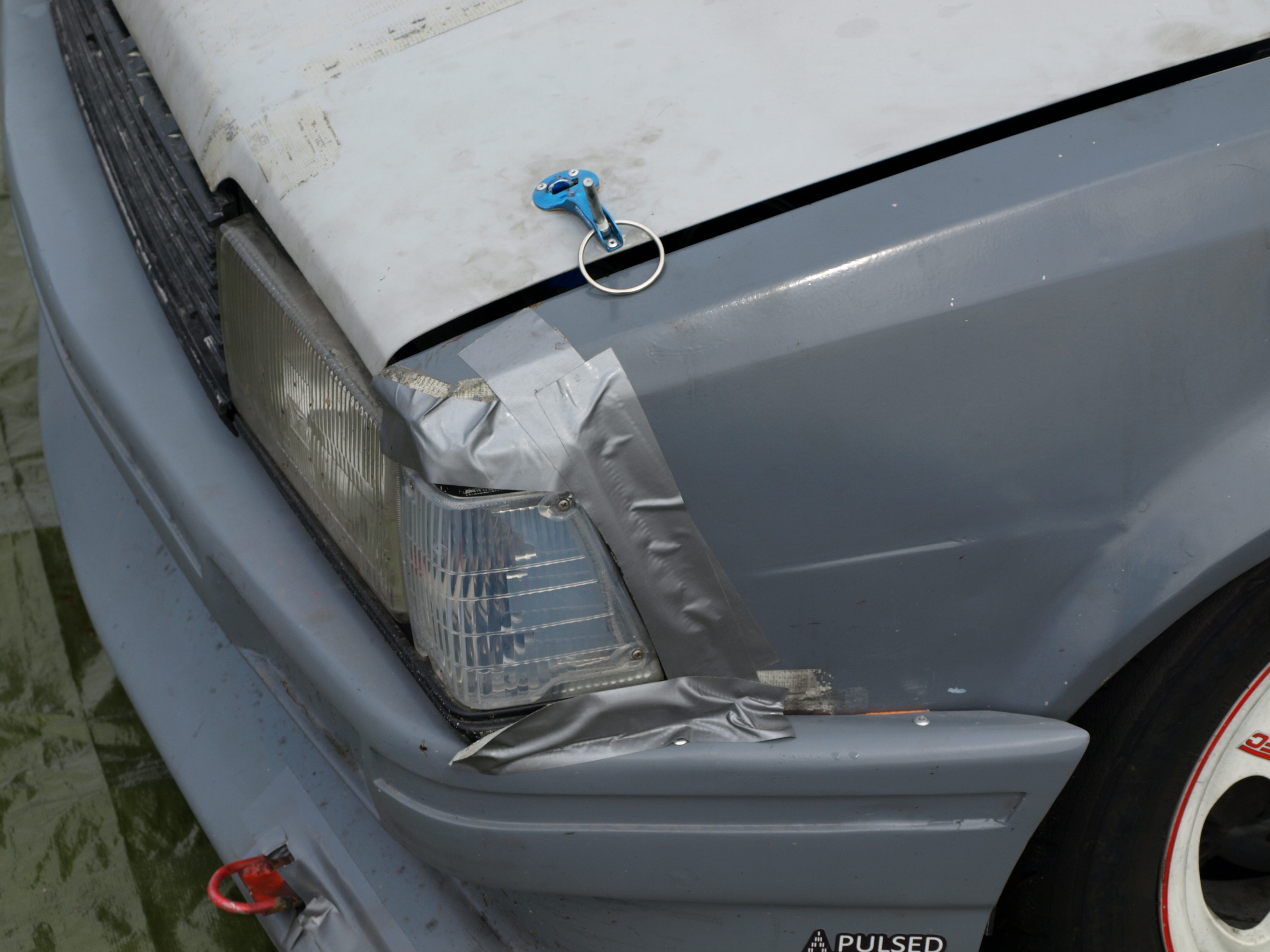 Fintoys ratapÃ¤ivÃ¤ 1.7.2016 Alastaro Circuit, Toyota Corolla. Ilmastointiteippi. "I fixed it"